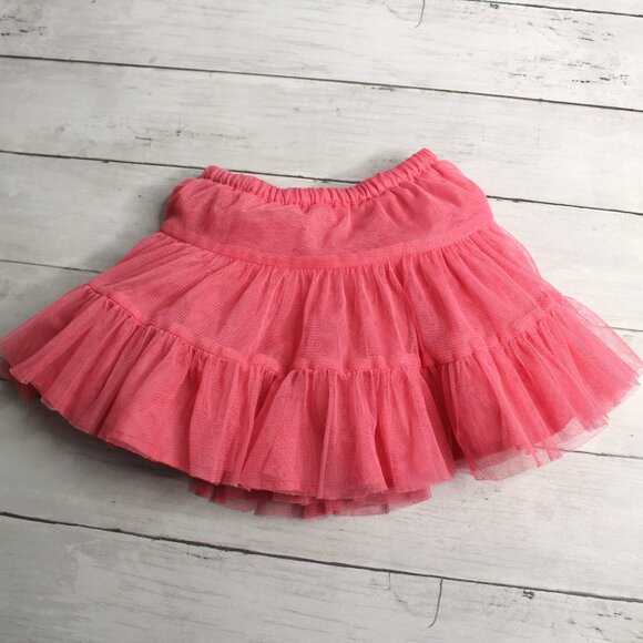 Old Navy Baby Girl's Tutu Skirt Size 6-9 Months Pink Mesh Ruffle - Picture 1 of 6